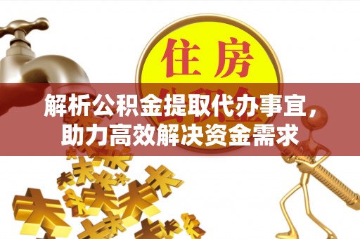 德保解析公积金提取代办事宜，助力高效解决资金需求